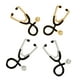 thumbnail image 2 of 1 paquete de 4 broches adorables de estetoscopio médico de dibujos animados, delicados y multiusos, para decoración de disfraces (dorados y plateados, 2 unidades cada uno), 2 of 5