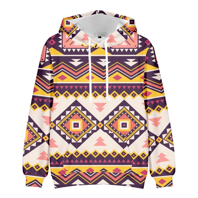 Sudadera de manga larga con capucha y estampado 3D de vaquero occidental de moda informal para hombre Pompotops oipoqjl38930