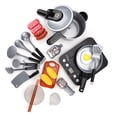 thumbnail image 1 of Plastic Kitchen Toy, Kid Play Role Toy Cooking Toy, For Children Kids, 1 of 8