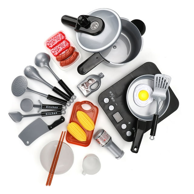 Juguete de cocina 24 piezas BuyWeekMX juego de rol para niños vajilla durabilidad probada
