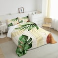 thumbnail image 3 of Dark Green Boho Comforter Set Queen Tropical Botanical Bedding Set Abstract Mid Century Banana Palm Leaf Bedding Comforter Sets Bohemian Nature Plant Leaves Quilt Duvet Home Room Decor, 3 of 5
