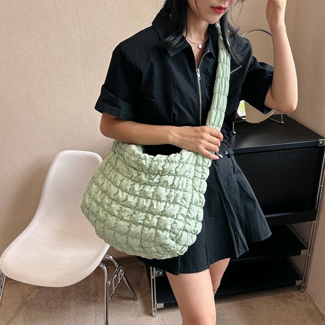 Bolso bandolera para mujer Bolso en la nube Gran capacidad Viaje Camping (Verde)