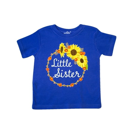 

Inktastic Little Sister Sunflower Wreath Gift Toddler Boy or Toddler Girl T-Shirt
