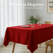 AK-Trading 60 x 102-Inch Rectangular Polyester Tablecloth - Red