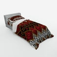 thumbnail image 2 of Ambesonne African Bedding Set 3 Pcs, Wildlife Animal Skin, Twin XL, Brown and Red, 2 of 2
