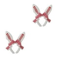 thumbnail image 3 of Maytalsory Comfortable Hairband For Girls Hair Accessories Collection Durable Bunny Ears Red+White 2Set, 3 of 6