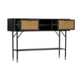 thumbnail image 2 of Homestock Renaissance Rhapsody Console Table in Black Acacia with Rattan, 2 of 2