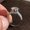 White gold, variant on Four Claw Stone Ring With Diamond Petals Dainty Jewelry