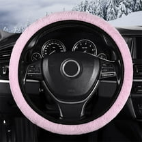 YUVA Elastic Steering Wheel Cover, Mesh Fabric, Black/Pink/Coffee/Beige/Gray, 14-15in, Warm, Anti-Slip, Breathable, Easy Install