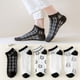 thumbnail image 1 of Zhuge pares de calcetines de algodón para mujer, finos, suaves, cómodos, transpirables, por encima del tobillo, para negocios, informales (A03), 1 of 2