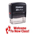 thumbnail image 1 of Printtoo WELCOME TO NEW CLASS Self Inking Rubber Stamp Office Stationary Custom Stamp-Red, 1 of 1