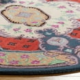 thumbnail image 3 of SAFAVIEH Bellagio Chandler Floral Wool Area Rug, Ivory/Pink, 3' x 3' Round, 3 of 8