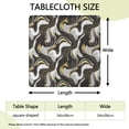 thumbnail image 2 of Black White Gold Marble Pattern Square Fitted Tablecloth with Elastic Edge,Square Table Cover,Washable Elastic Table Cover for Home Kitchen Party Decor 34"x34", 2 of 6