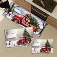 thumbnail image 4 of YIMEIS Winter Christmas Truck Snowman Fall Kitchen Rugs, Xmas Holiday Kitchen Mat Decor Home Decorations, Green Christmas Mats for Kitchen Floor - 16''*24'', 4 of 10