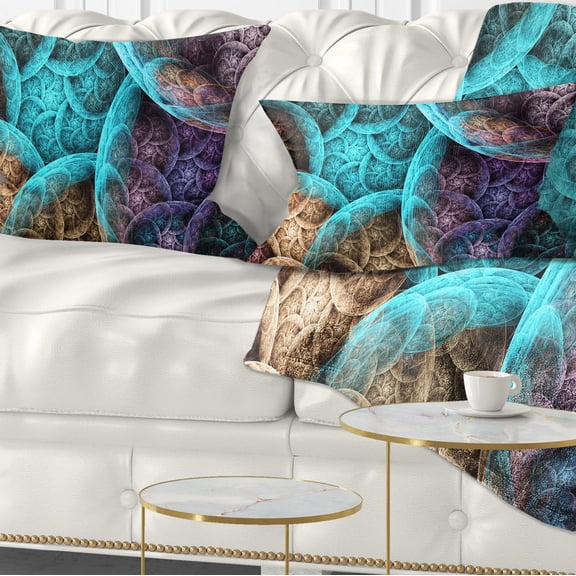 Designart Colorful Dramatic Clouds - Abstract Throw Pillow - 12x20