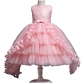 thumbnail image 5 of Vestido de niña con cola de encaje y tutú para banquetes y actuaciones, 5 of 5