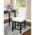 thumbnail image 3 of Linon Stewart 24" Fabric & Wood Counter Stool in Glitz White/Black, 3 of 12