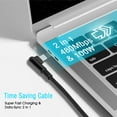 thumbnail image 3 of USB C Cable 10FT Right Angle, ROFAY 3.1A USB Type C Charger Cable Fast Charging Compatible with iPhone 16 Pro Max 15 Plus, Galaxy S25 Ultra S24, iPad Pro, MacBook Air (Black), 3 of 6