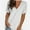 White, variant on Womens Summer Tops Short Sleeve Casual Shirts Floral Tee Trendy Basics V Neck Plain Tshirt