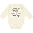 thumbnail image 3 of Inktastic Nana and Papa Love Me Heart Grandchild Boys or Girls Long Sleeve Baby Bodysuit, 3 of 5