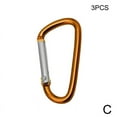 thumbnail image 1 of D Clip Carabiner Snap Spring Clasp Hook Keyring Camping Carabina Small 3 FAST, 1 of 8
