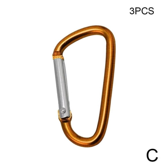 QHUDLV 3pcs/set Outdoor Climbing Alloy D Shape Buckle Carabiner Hook Backpack Chain Survial Climb Clip Chain Q8m1 Buckle