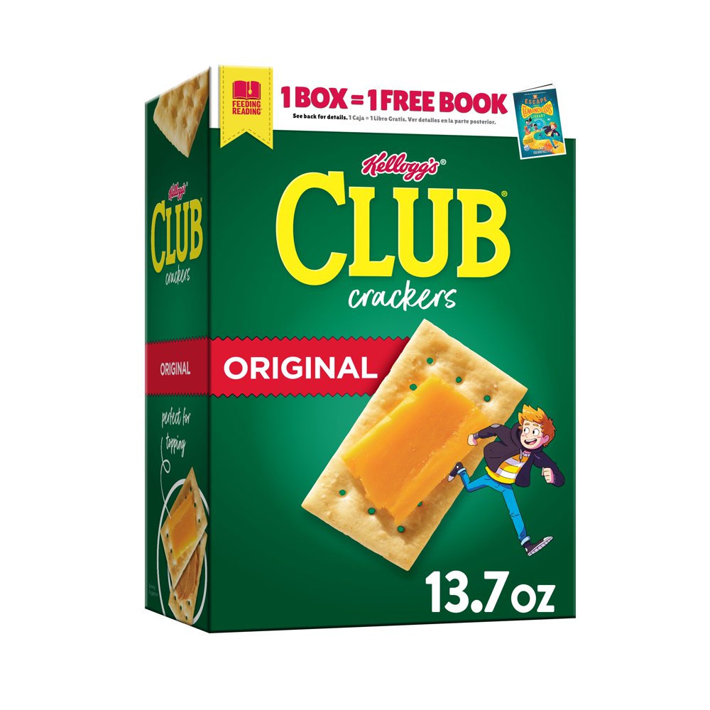 Kellogg's Club Crackers, Snack Crackers, Party Snacks, Original, 13.7oz