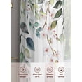 thumbnail image 6 of Green Eucalyptus Leaves Sheer Curtains 84 Inch Length 2 Panels Set, Floral Summer Botanical Watercolor Voile Window Treatment Curtains Sheers Drapes for Bedroom/Living Room/Kitchen 52"x84"x2, 6 of 7