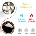 thumbnail image 2 of DISEN 14oz Cup Insulated Coffee Travel Mug Stainless Steel Double Wall Thermos Tumbler, Vacuum Insulated Coffee Cup with Lid, 2 of 10