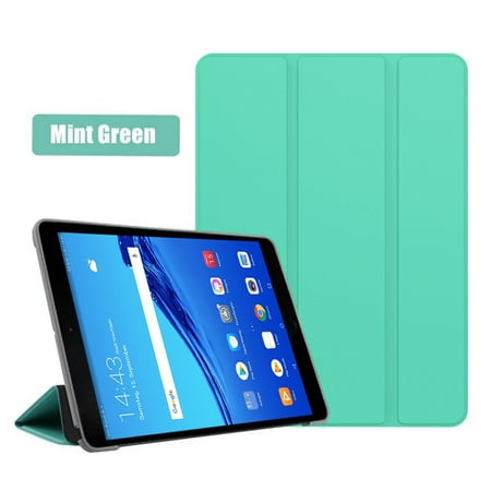 Funda Huawei MediaPad T5 10.1 AGS2-L09 case PU Leather Tri-fold ebook Case Huawei AGS2-W09 AGS2-L03 Tablet Sleeve Stand Cover Mint Green T5 10.1