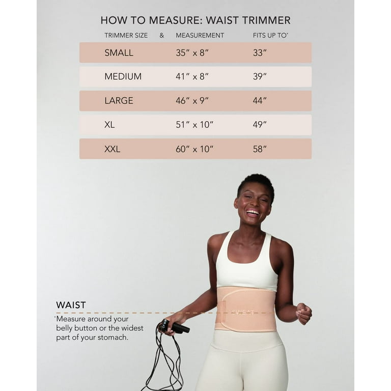 Sweet Sweat Waist Trimmer - Toned Sand XL (51 x 10in) - W/ Wash bag