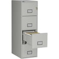thumbnail image 2 of Phoenix Safe Vertical 25 inch 4-Drawer Letter Fireproof File Cabinet with Key Lock, Water Seal, Gray, LTR4W25LG, 2 of 5
