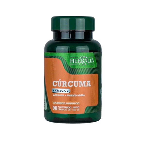 Curcumina y Omega 3 con Pimienta Negra 90 Cápsulas Herbalia Lab