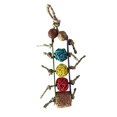 thumbnail image 2 of kusrkot Colorful Parrot Cage Hanging Toys Birds Chewing Bite Nest Swing Perches Training Yellow Blue Red Ball, 2 of 7
