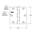 thumbnail image 2 of Stanley Hardware Porte Charnière 3-1/2 Po Rc Brs 830206, 2 of 3