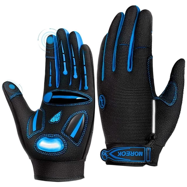 Guantes para ciclismo Xtreem Boom GlovSoccBlue 1Par S Negro/Azul microfibra