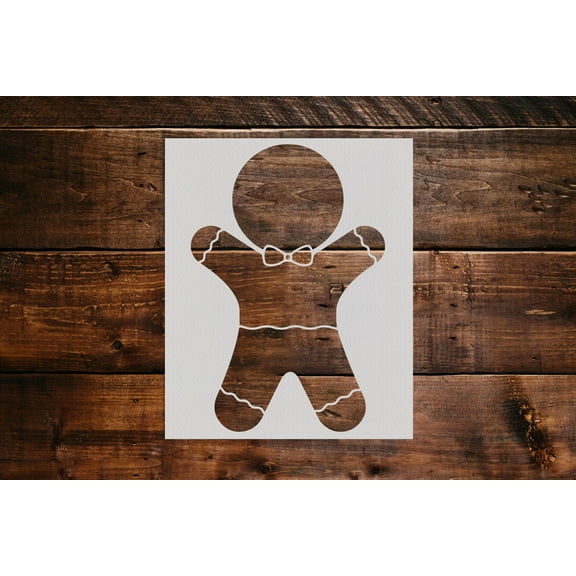 Gingerbread Man Stencil (5"x6")