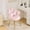 Pink, variant on Ktaxon Vanity Makeup Chair Comfy Accent Chair Small Office Chair with Flower Back and Lumbar Pillow for Living Dining Room Bedroom Home Office Velvet Beige