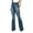 Blue, variant on XFLWAM Women's Flare Denim Jeans High Waisted Button Up Bell Bottom Stretch Classic Flared Pants Light Blue S