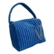 thumbnail image 1 of Bolso de hombro de terciopelo para mujer, elegante, exquisito, con cremalleras suavizantes, bolso de hombro femenino, color azul real, tamaño libre, 1 of 12