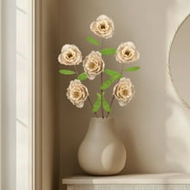 40" Ivory and Green Floral Craft Artificial Spring Spray