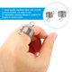 thumbnail image 4 of Anillo de bucle de ganchillo para dedos Uxcell, 3 juegos de anillo de tensión de hilo de metal ajustable, plateado, 4 of 6