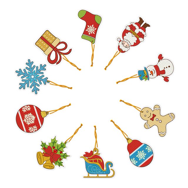 Accesorio de adorno de Navidad colgante de un lado con forma especial de diamante DIY (GS07) Tmvgtek Oficina Multiescena Multifunción