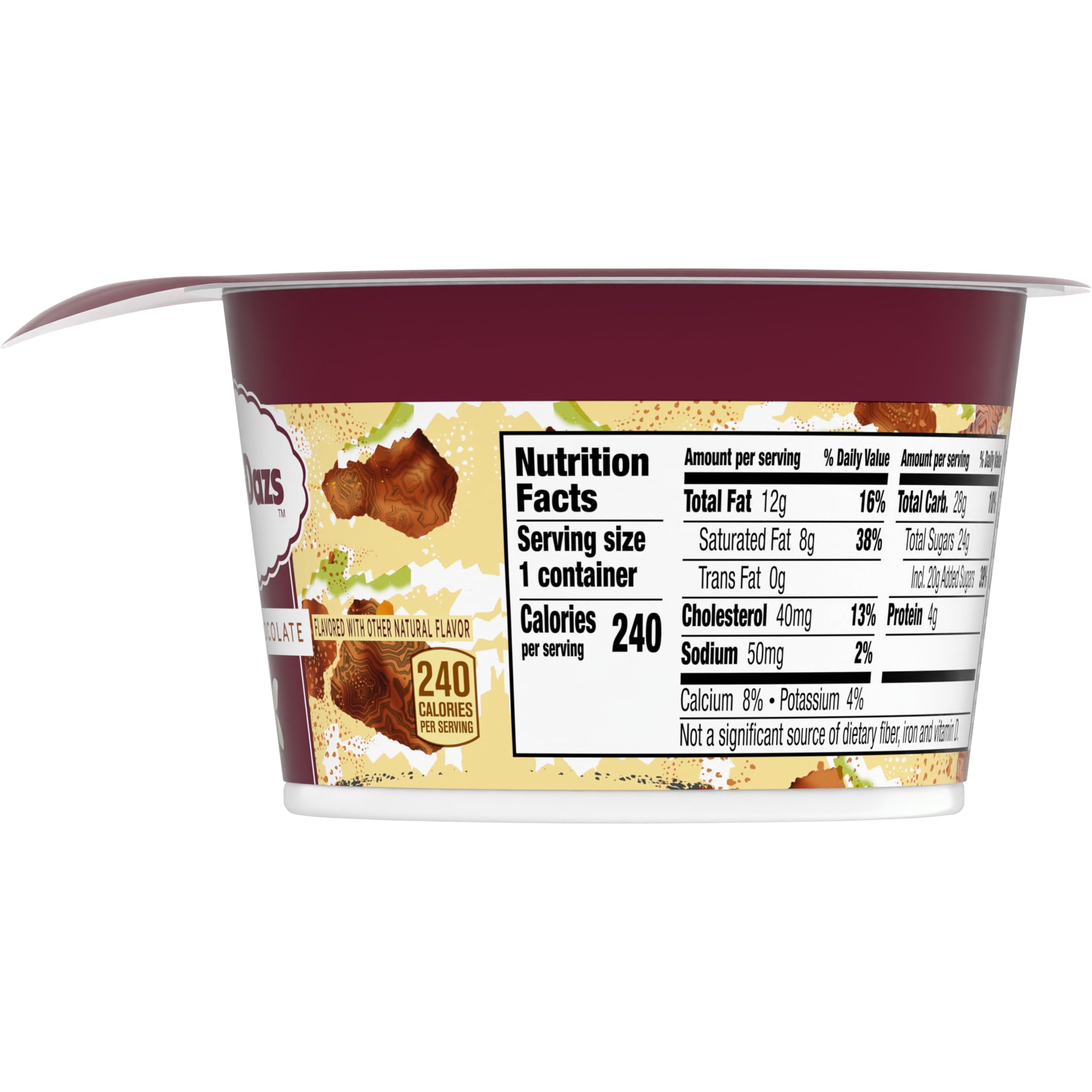 Haagen Dazs Yogurt Style Snack, Cultured Cream, Vanilla and Chocolate Flavored, 4 oz Cup