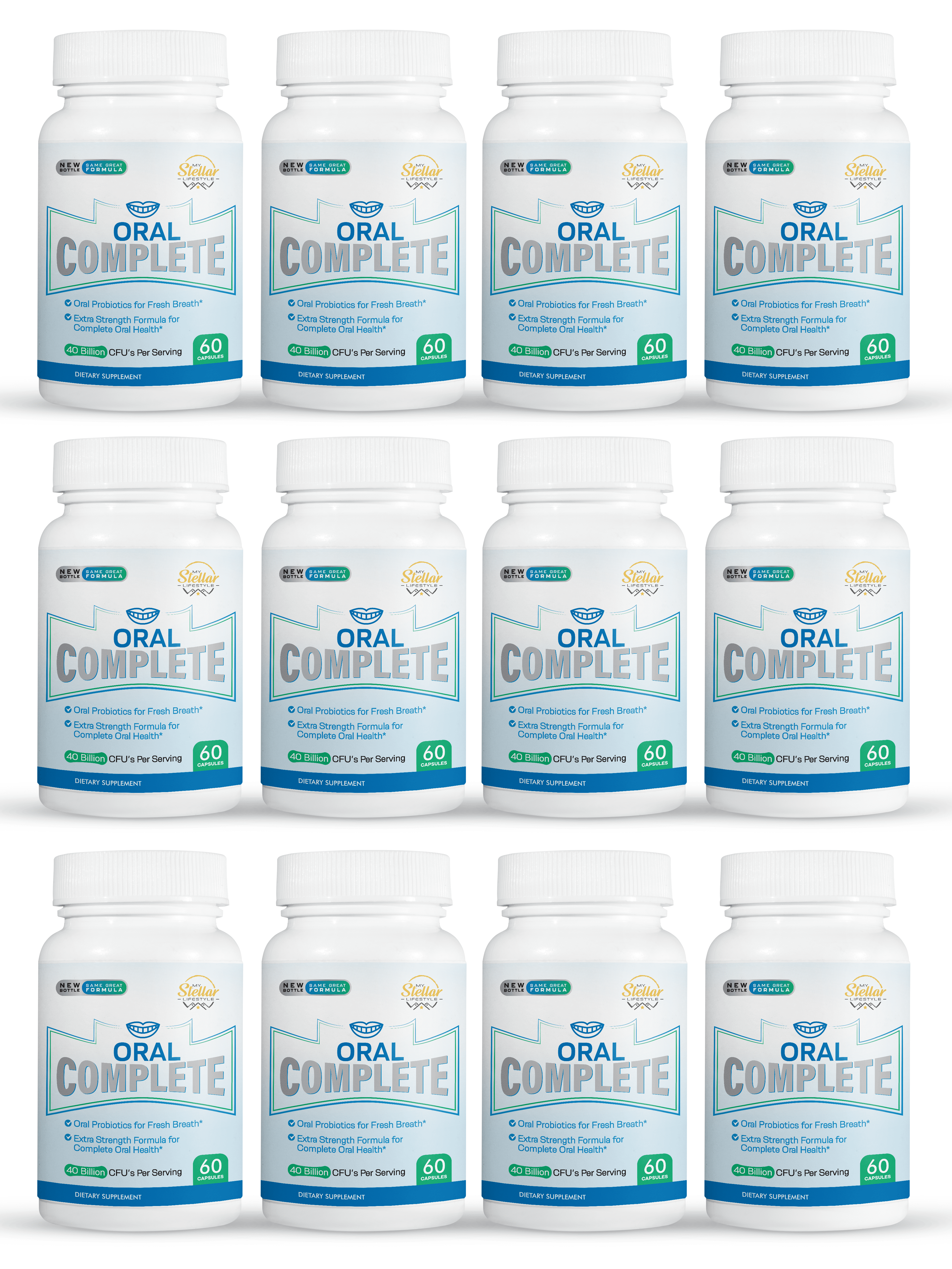 12 Pack Oral Complete, oral probiotics for fresh breath60 Capsules x12