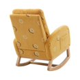 thumbnail image 5 of Rocking Chair,Mid Century Accent Rocker Armchair With Side Pocket and Soft Back, Upholstered High Back Wooden Rocking Chair for Living Room Baby Kids Room Bedroom,Mustard, 5 of 7
