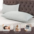 thumbnail image 5 of Lux Decor Shredded Memory Foam Pillows - Adjustable Loft for Firm or Soft Support | Queen Size Set of 2 Bed Pillows with Breathable Bamboo Viscose Cover for Side, Back & Stomach Sleepers, 5 of 9