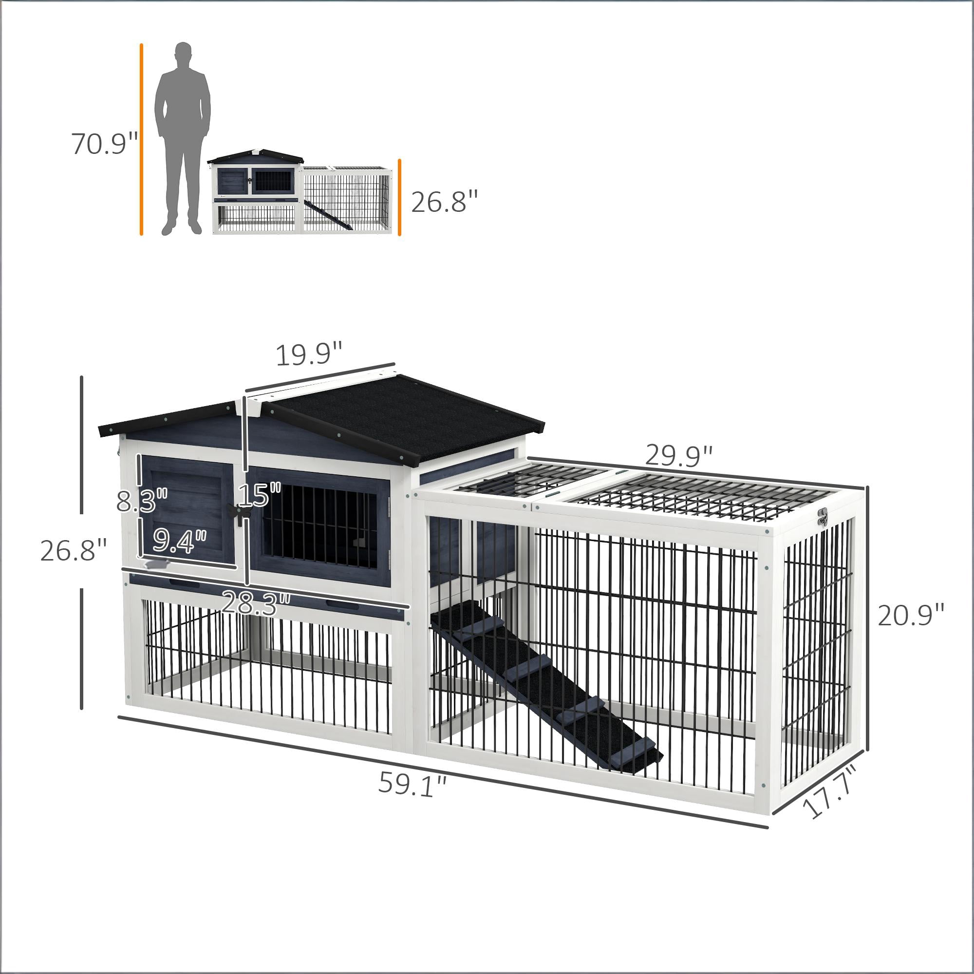 Outdoor Pet House, Rabbit Hutch Small Animal Hutch Cage