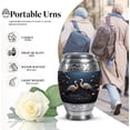 thumbnail image 3 of Illustration Forest With Two Crane - Memorial Keepsakes For Ashes - Funeral Urn Ashes - Memorial Keepsakes For Ashes - Adult Urns For Human Ashes Men (Size-3inch,2pcs), 3 of 5