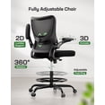 thumbnail image 3 of Silla de dibujo Marsail Tall Office con soporte lumbar 2D, 3 of 7